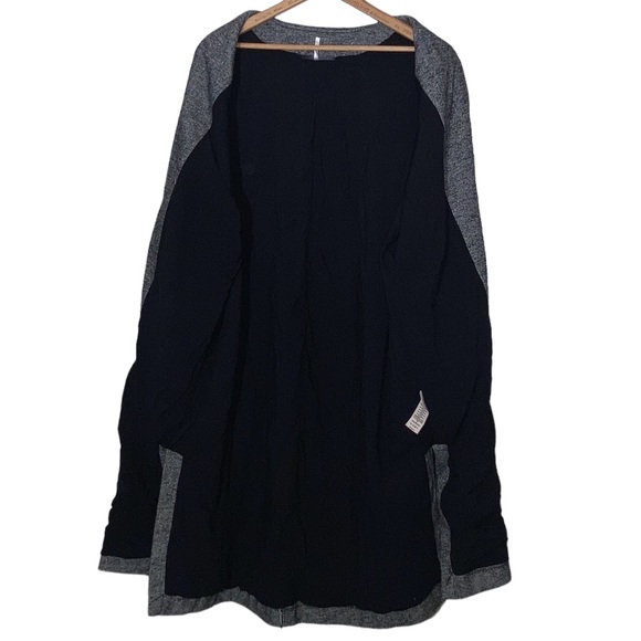 FREE PEOPLE Nomad Tweed Duster Wool Coat Long Jacket Lined Embroidered Boho Chic - Picture 12 of 13